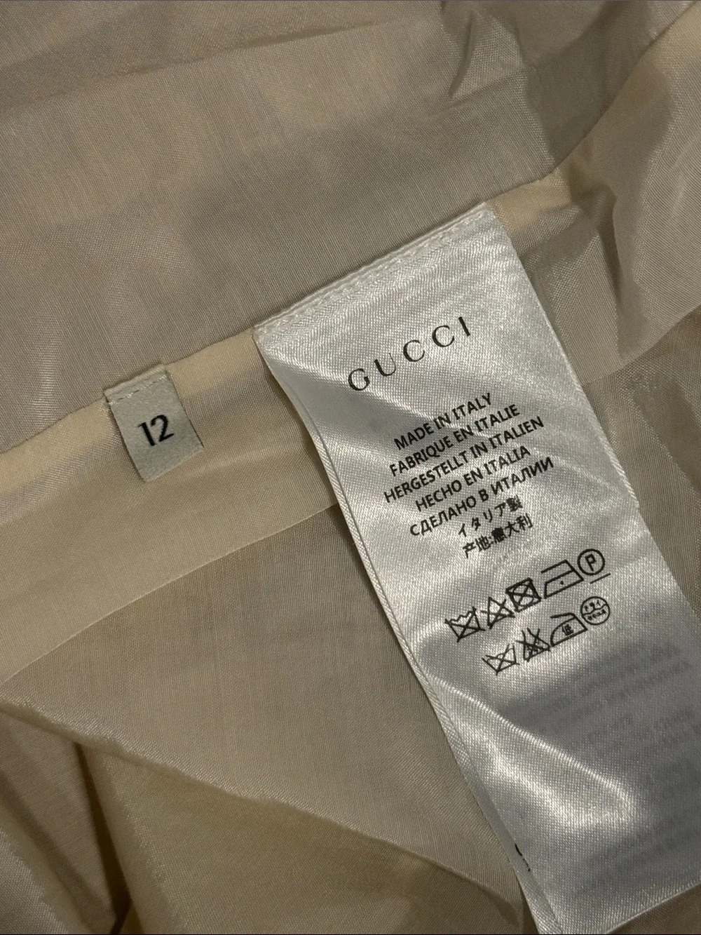 Gucci Girls' Gold Lace Shift Dress